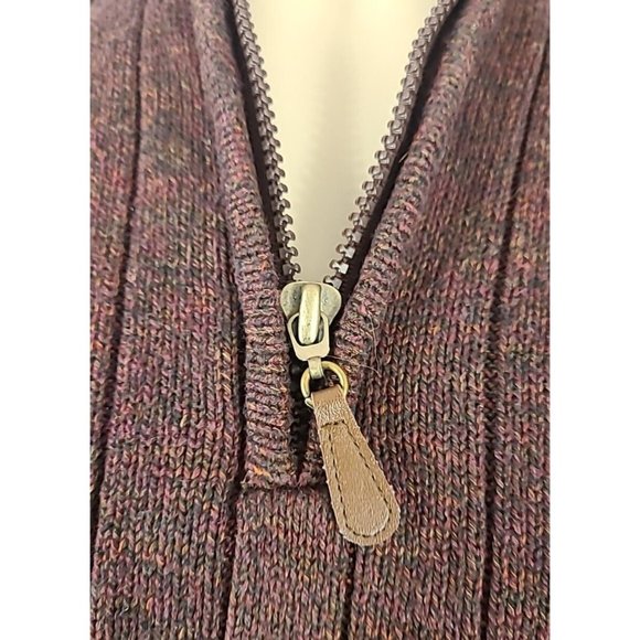 Oscar De La Renta Long Sleeve Quarter Zip Brown Pullover Sweater Men's Medium - Picture 15 of 15